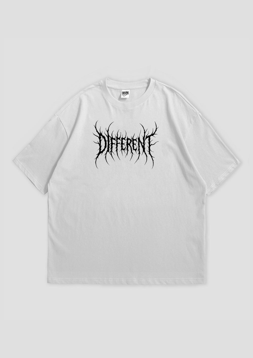 WHITE BLACK DIFFERENT OVERSIZED T-SHIRT