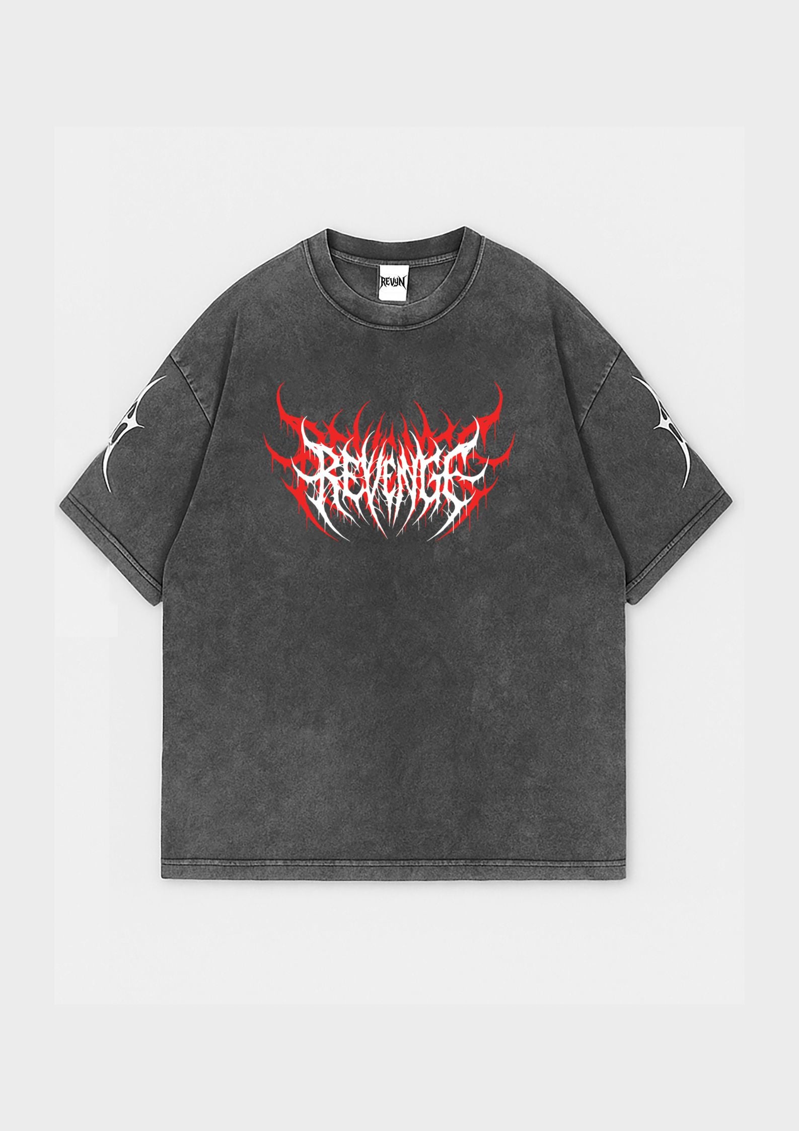 ACID WASHED REVENGE OVERSIZED T-SHIRT
