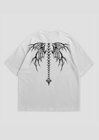 WHITE BLACK DIFFERENT OVERSIZED T-SHIRT