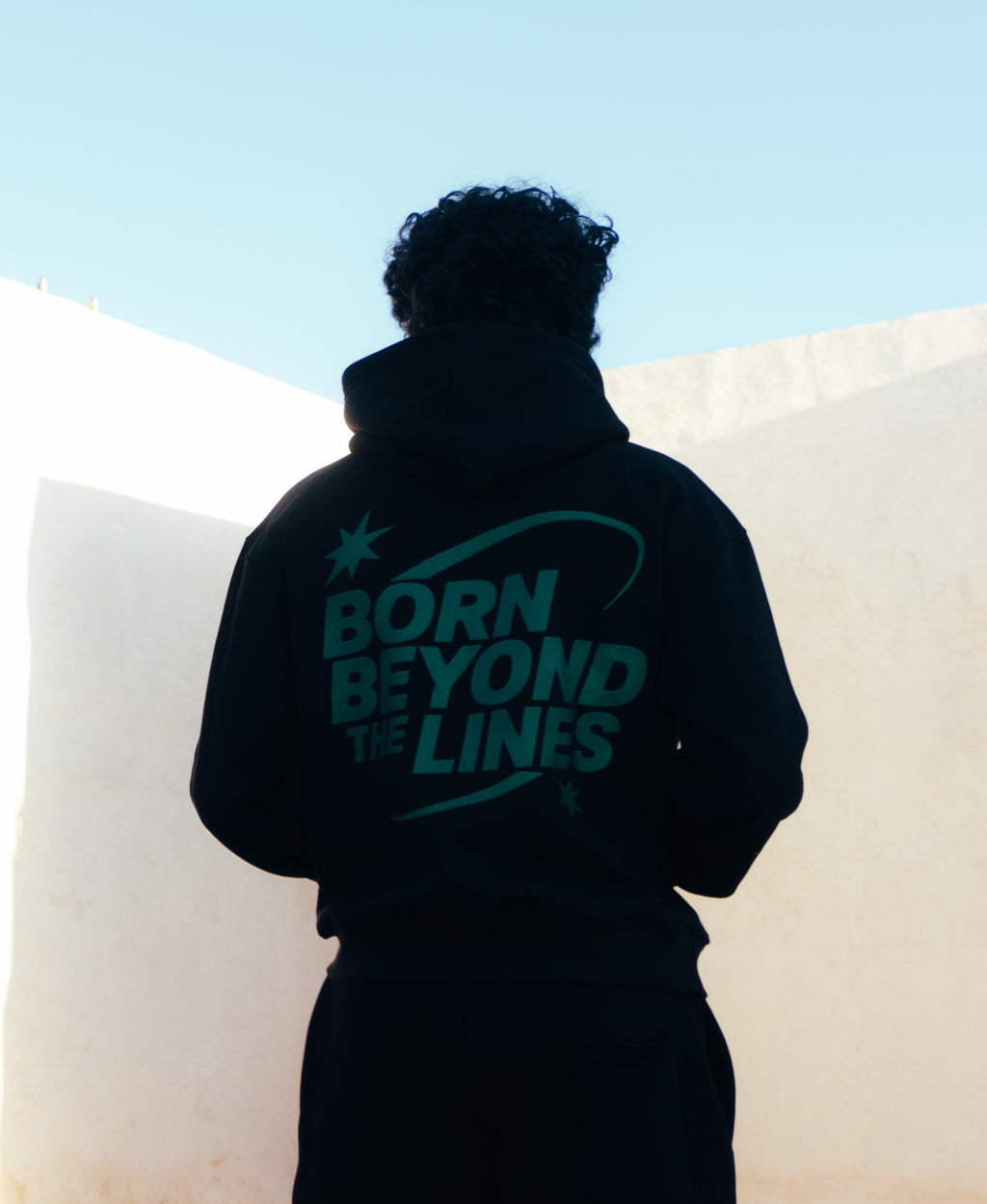 BEYOND THE LINES BLACK HOODIE