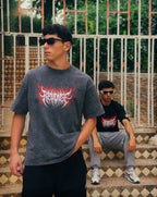 ACID WASHED REVENGE OVERSIZED T-SHIRT