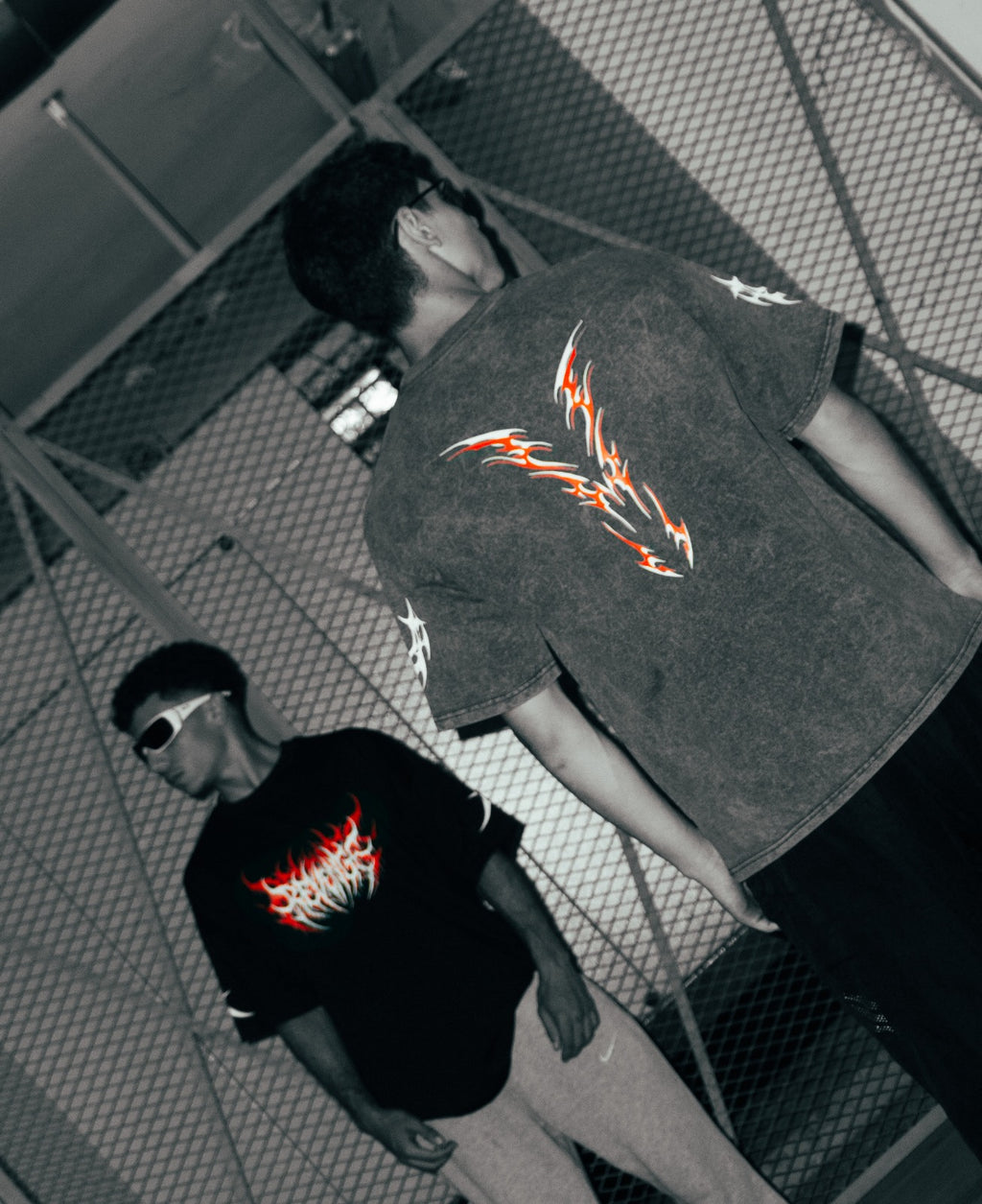 ACID WASHED REVENGE OVERSIZED T-SHIRT