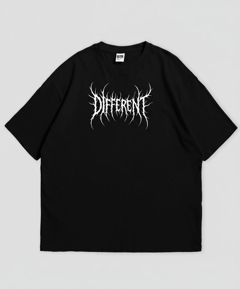BLACK DIFFERENT OVERSIZED T-SHIRT